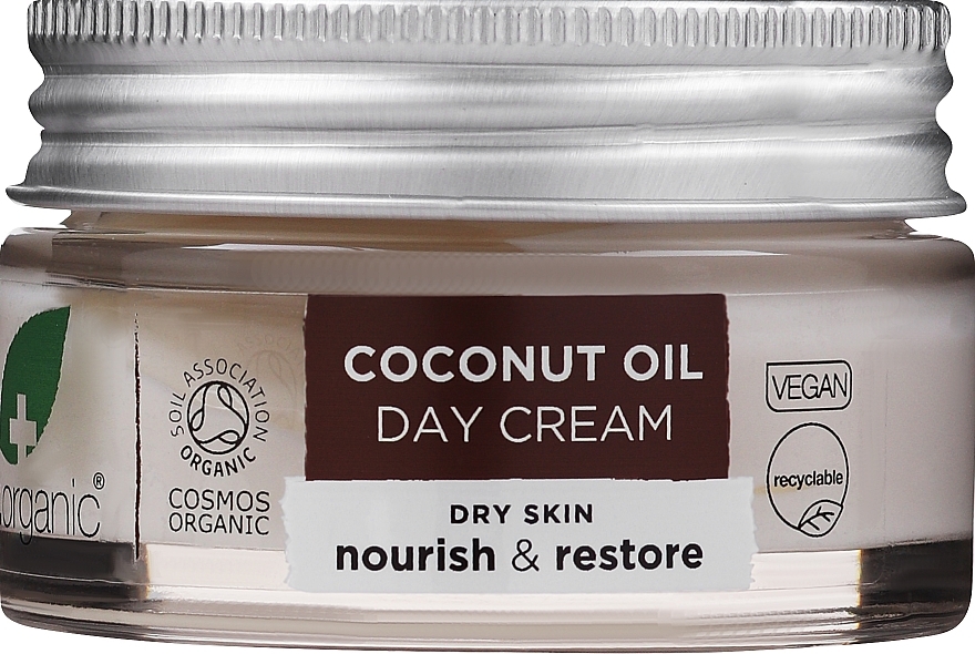 Facial Day Cream "Coconut Oil" - Dr. Organic Bioactive Skincare Virgin Coconut Oil Day Cream — photo N1