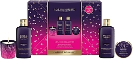 Fragrances, Perfumes, Cosmetics Set - Baylis & Harding Moonlight Fig Gift Wrapped Candlelit Bathing Gift Set (h/b/lot/50ml + sh/cr/300ml + bath/foam/300ml + candle/60g)