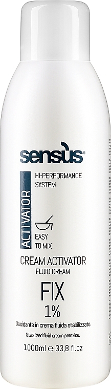 Hair Color Cream Activator - Sensus H202 Cream Activator Fix — photo N1