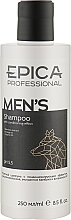 Fragrances, Perfumes, Cosmetics Men Shampoo with Orange Oil, Bamboo Extract & Vitamin PP - Epica Professional Men'S Shampoo