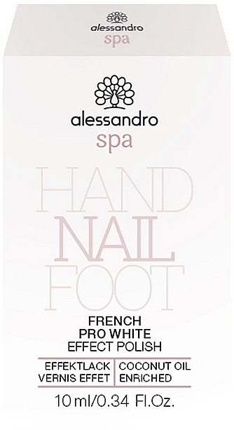 French Manicure Nail Polish - Alessandro International Spa Pro White French Effect Polish — photo N2