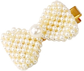 Hair Clip with Beads, bow - Lolita Accessories — photo N1