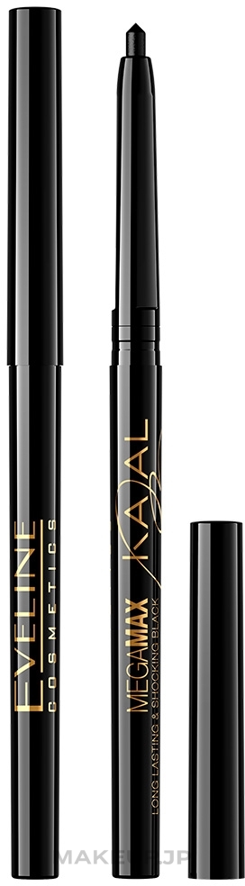 Automatic Eye Pencil - Eveline Cosmetics Kajal Mega Max — photo Black