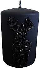 Fragrances, Perfumes, Cosmetics Decorative Candle, black, 7x10 cm - Artman Jelen Application (Deep Application)