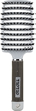 Hair Brush with Natural Boar Bristles, white - Taptap — photo N1