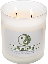 2-Wick Scented Candle - Colonial Candle Bamboo Lotus — photo N1