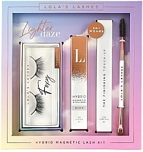 Fragrances, Perfumes, Cosmetics Lola's Lashes Foxy Hybrid Magnetic Eyelash Kit (eyeliner/3ml + remover/2.5ml + eyelashes/2pcs + brush) - Set