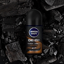 Men Roll-On Deodorant - NIVEA Men Deep Black Carbon Espresso Anti-Perspirant — photo N4