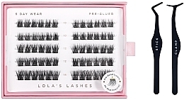 キット - Lola's Lashes Soft Wisp Pre-Glued Lashes Set (eyelashes/42pcs + applicator/1pcs) — photo N1