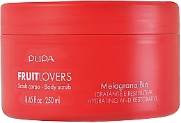 Fragrances, Perfumes, Cosmetics Body Scrub 'Pomegranate' - Pupa Fruit Lovers Pomegranate Organic Body Scrub