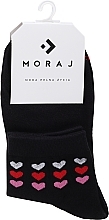 Women Socks, black with hearts - Moraj — photo N1