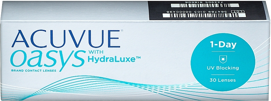 Contact Lenses, curvature 8.5, 30 pcs - Acuvue 1-Day Oasys with Hydraluxe Johnson & Johnson — photo N1