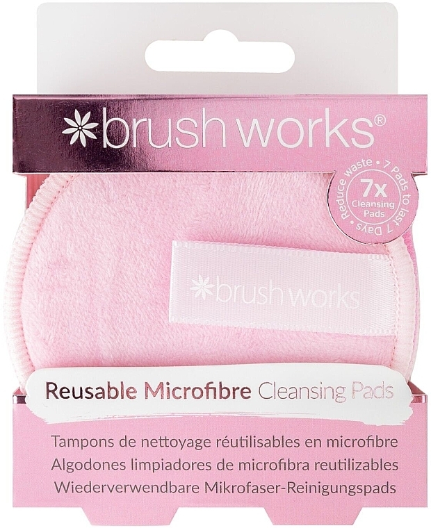 Face Cleansing Sponge - Brushworks Reusable Microfiber Cleansing Pads — photo N1