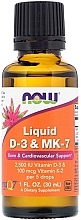 Liquid Vitamin D-3 & MK-7 - Now Foods Liquid D-3 & MK-7 — photo N1