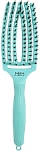 Fragrances, Perfumes, Cosmetics Curved Vented Brush with Combined Bristles - Olivia Garden Fingerbrush Tropical Mint