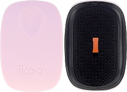 Hair Brush - Ikoo Pocket Black Cotton Candy — photo N1