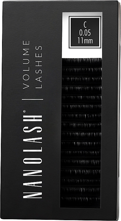 False Eyelashes C, 0.05 (11 mm) - Nanolash Volume Lashes — photo N9