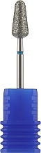 Diamond Nail File Drill Bit, rounded barrel, 5,5 mm, blue - Head The Beauty Tools — photo N1