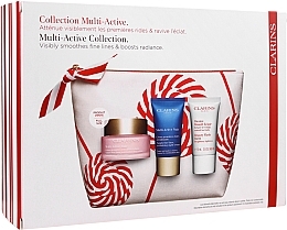 Fragrances, Perfumes, Cosmetics Set - Clarins Multi-Active Christmas Set (day/cream/50ml + night/cream/15ml+balm/15ml+bag)