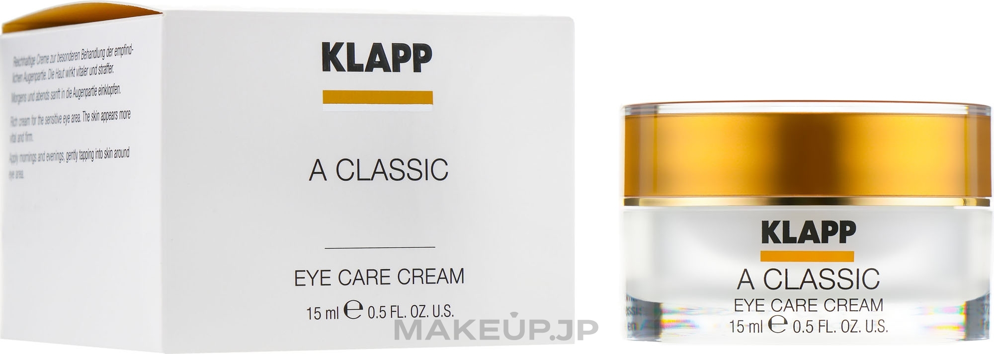 Eye Cream "Vitamin A" - Klapp A Classic Eye Care Cream — photo 15 ml
