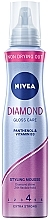 Fragrances, Perfumes, Cosmetics Keratin Protect Hair Mousse "Diamond Gloss" - NIVEA Hair Care Diamond Gloss Styling Mousse 