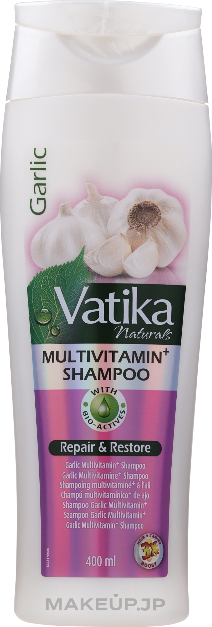 Multivitamin Shampoo with Garlic Extract - Dabur Vatika Garlic Multivitamin+ Shampoo Repair & Restore — photo 400 ml