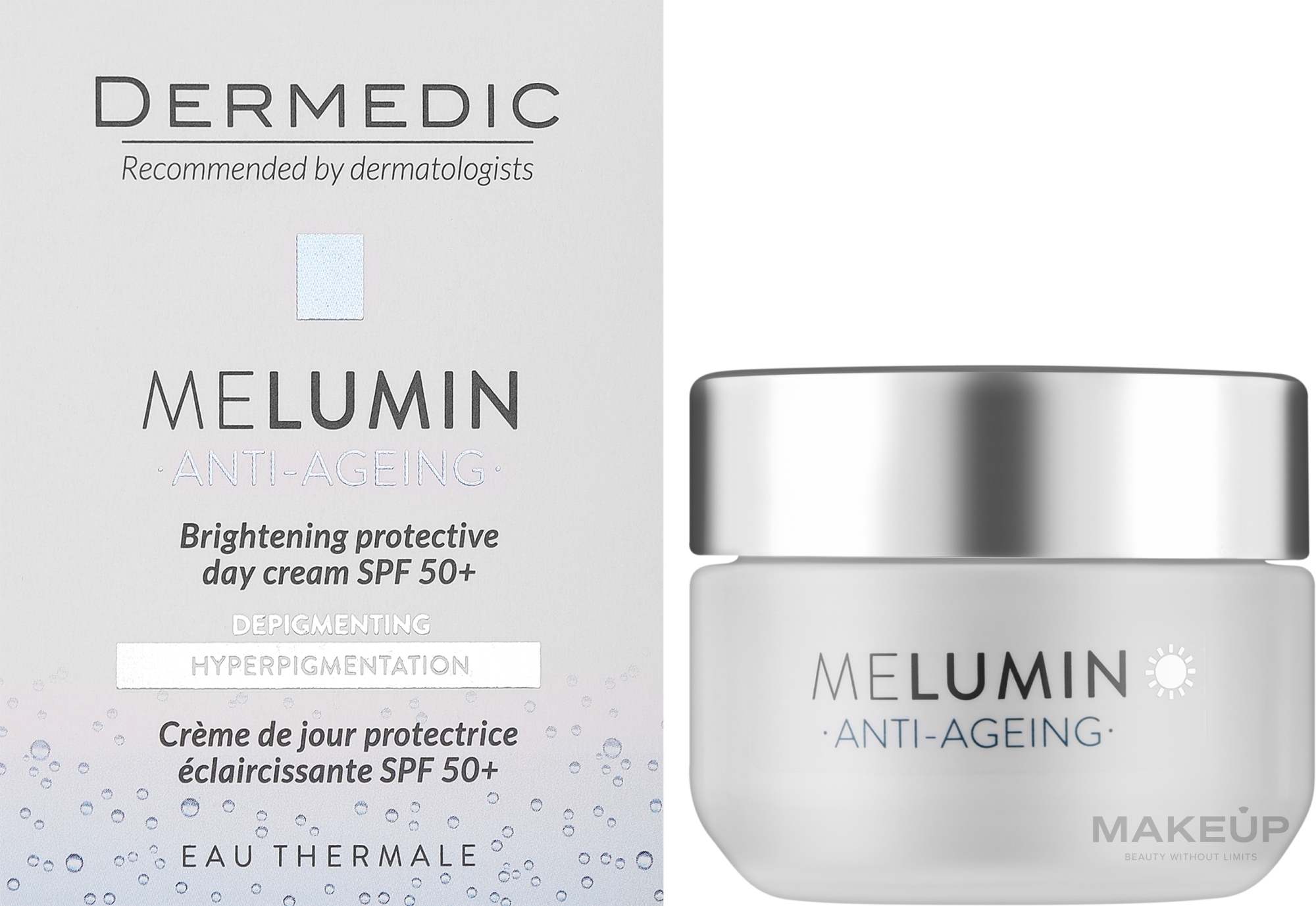 Protective Brightening Day Cream SPF 50+ - Dermedic Melumin Anti-Ageing Day Cream SPF 50+ — photo 50 ml