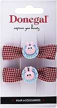 Fragrances, Perfumes, Cosmetics Hair Clip, FA-5622, pink rabbit, red bow - Donegal