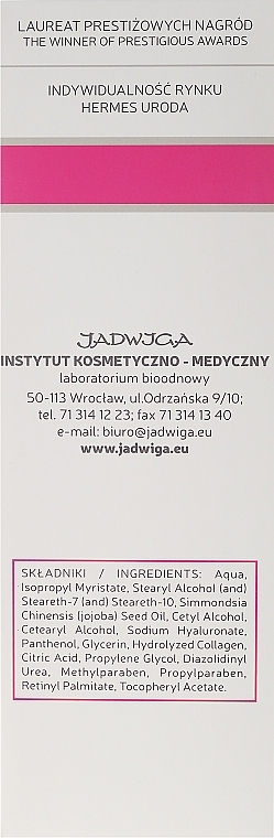 Face Cream - Jadwiga Polish Biomoisturizing Cream With Collagen And Vitamins A+E — photo N3