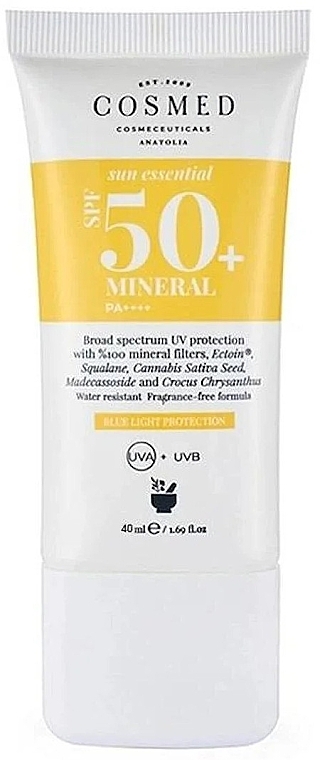 Mineral Sunscreen for Sensitive Skin - Cosmed Sun Essential Mineral SPF50 — photo N1