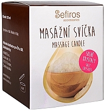 Fragrances, Perfumes, Cosmetics Scented Massage Candle "Salt Crystals" - Sefiros Massage Candle