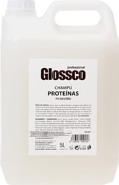 Protein Shampoo for All Hair Types - Glossco Treatment Protein Shampoo — photo N1