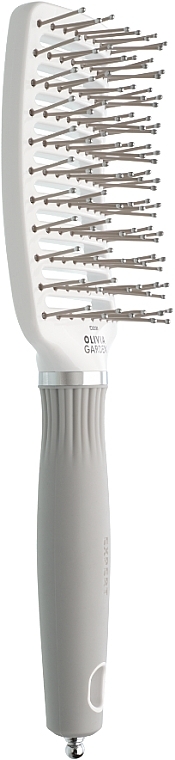 Hair Brush - Olivia Garden Expert Care Vent Nylon White&Grey M — photo N2