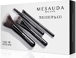 Fragrances, Perfumes, Cosmetics Makeup Brush Set, 4pcs - Mesauda Milano Touch Up & Go Take Me With You