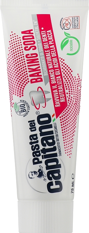 Whitening Toothpaste - Pasta Del Capitano Baking Soda — photo N1