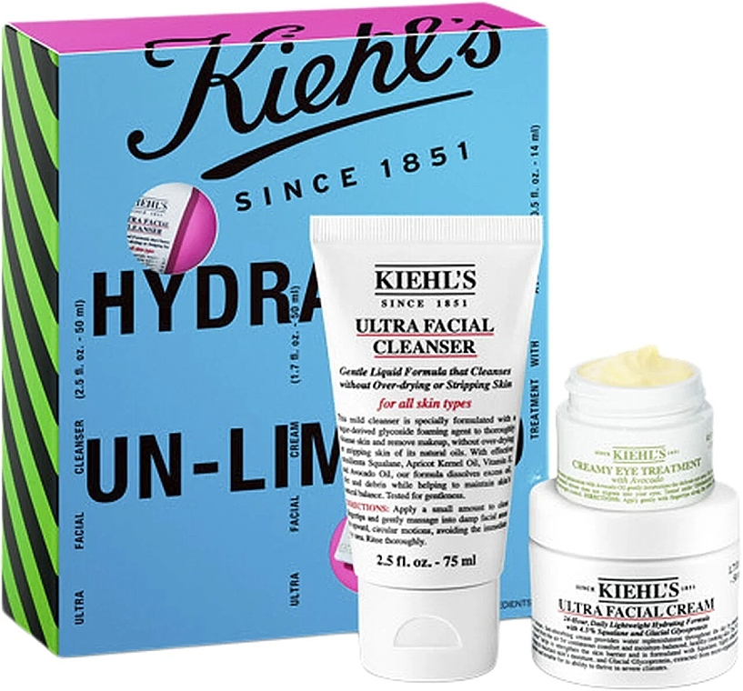 Set - Kiehl's Hydration Routine Set (f/gel/75ml + f/cr/50ml + eye/cr/14ml) — photo N1