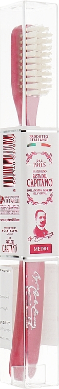 Toothbrush 1905, medium, red - Pasta Del Capitano — photo N1