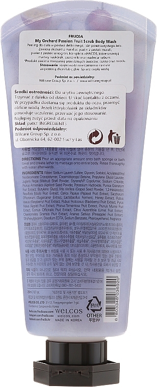 Passionfruit Scented Scrab Body Wash - Frudia My Orchard Passion Fruit Scrub Body Wash — photo N2