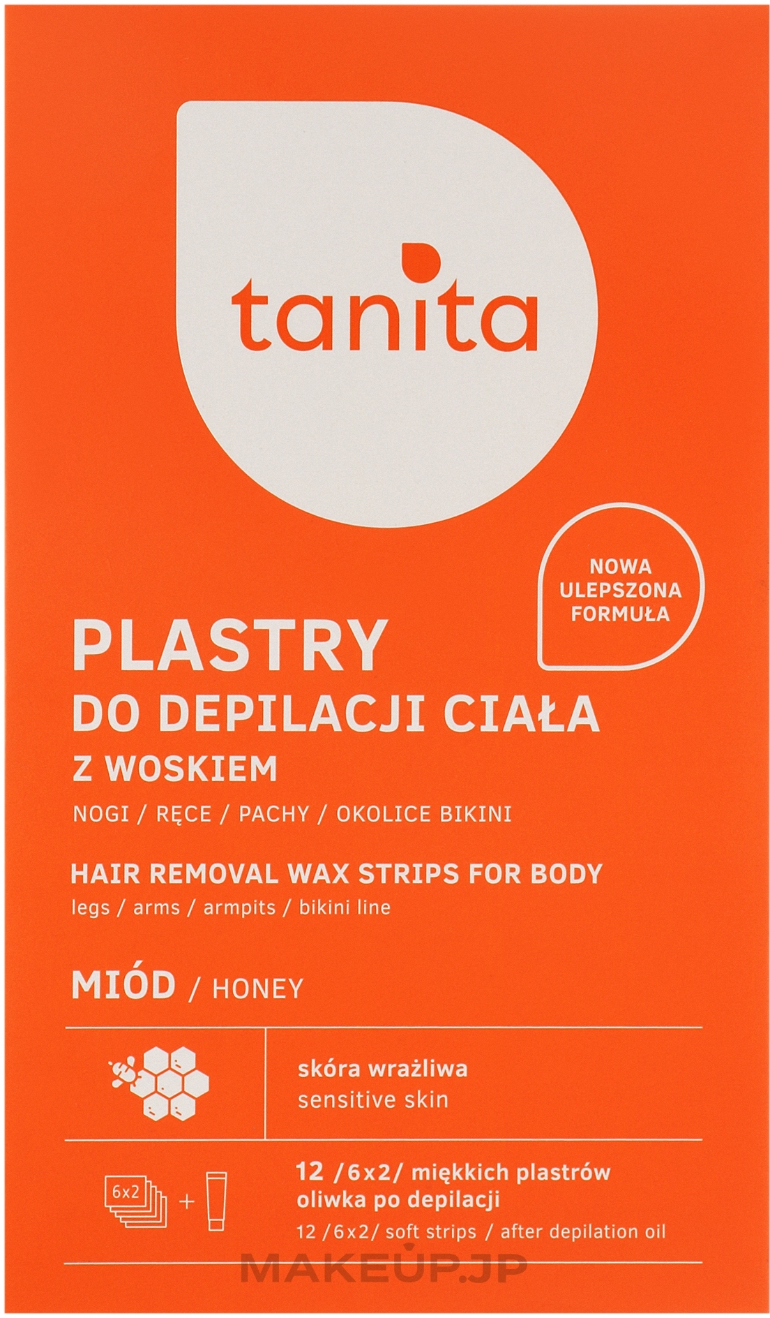 Honey Depilatory Body Wax - Tanita Hair Removal Wax Strips For Body — photo 12 szt.