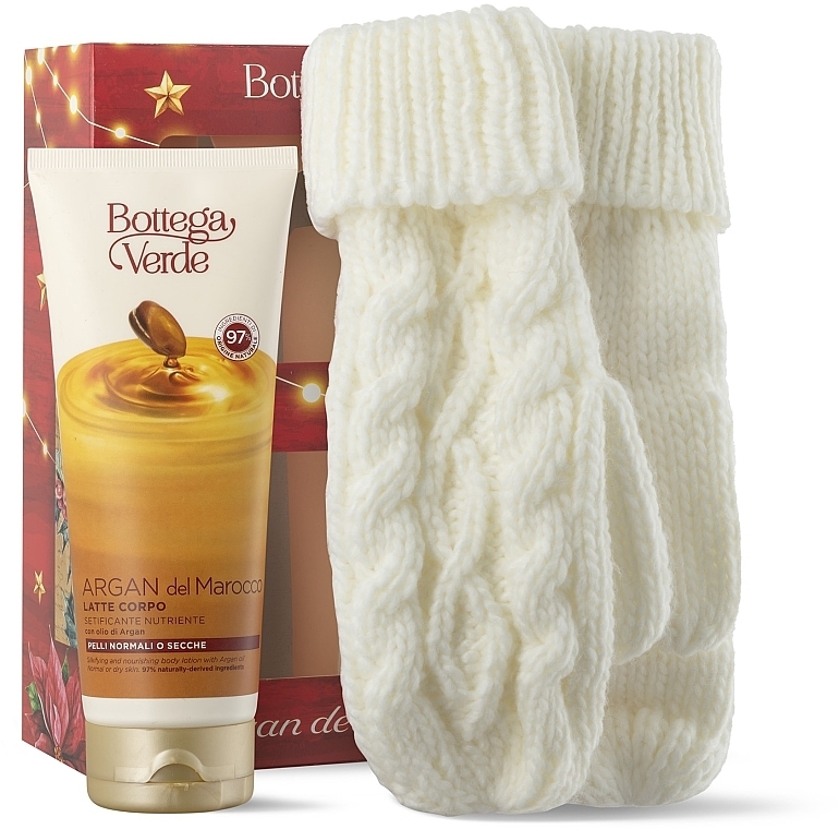 Set - Bottega Verde Argan Del Marocco (b/lot/200ml+mittens) — photo N1