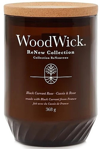 Scented Candle in Glass - Woodwick ReNew Collection Black Currant & Rose Jar Candle — photo N1