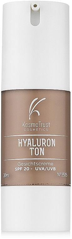 Tinted Hyaluronic Cream SPF20 - KosmoTrust Cosmetics Hyaluron Ton SPF 20 — photo N1