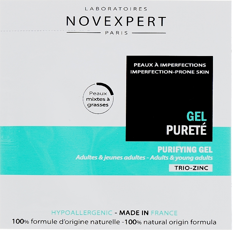 GIFT! Anti-Imperfection Zinc Gel - Novexpert Trio-Zinc Purifying Gel (sample) — photo N1