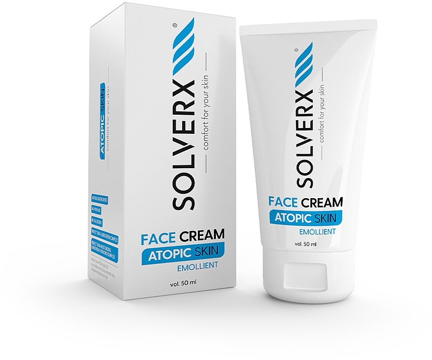 Face Cream - Solverx Atopic Skin Face Cream — photo N1