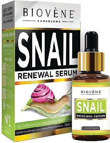 Snail Mucin Revitalizing Face Serum - Biovene Snail Renewal Ultra Regenerating Facial Serum Treatment — photo N1
