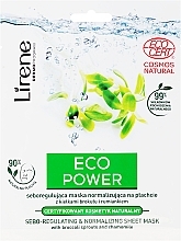 Fragrances, Perfumes, Cosmetics Seboregulating Normalizing Mask - Lirene Eco Power Sebo-Regulating and Normalizing Sheet Mask