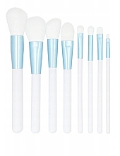 Fragrances, Perfumes, Cosmetics Makeup Brush Set, 9 pcs, white+blue - Tools For Beauty MiMo White Set