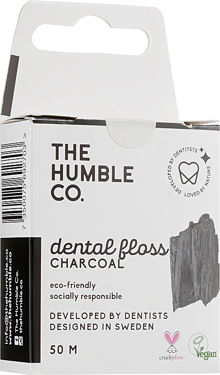 Dental Floss "Activated Charcoal" - The Humble Co. Dental Floss Charcoal — photo N1