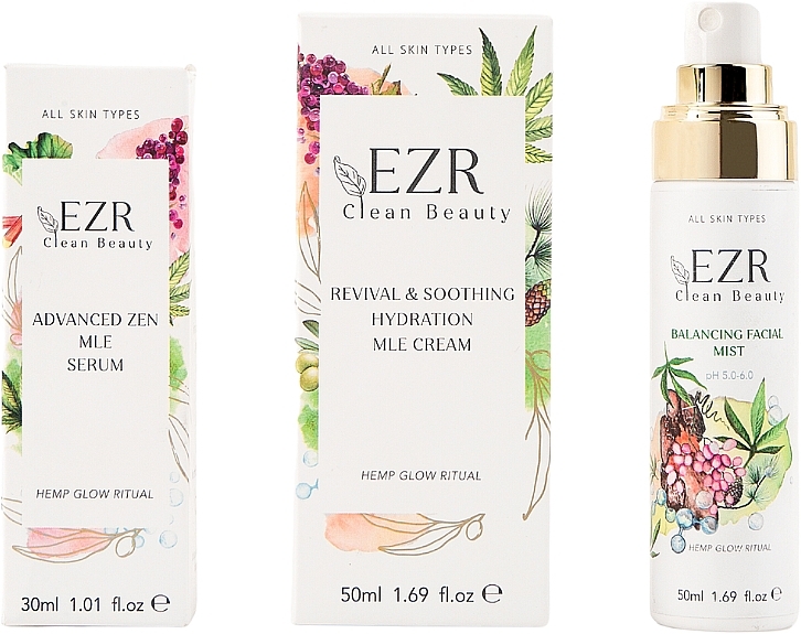 Set "Skin ZEN Ritual" - EZR Clean Beauty (f/cr/50ml + f/serum/30ml + f/mist/50ml) — photo N1