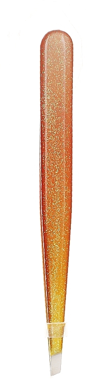 Beveled Tweezers "Epoxy Glitter", 75995, yellow - Top Choice — photo N4